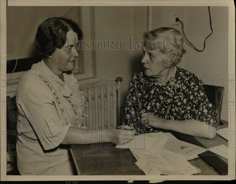 1936 Press Photo New York, William Joshua Barney With William T Hanson.