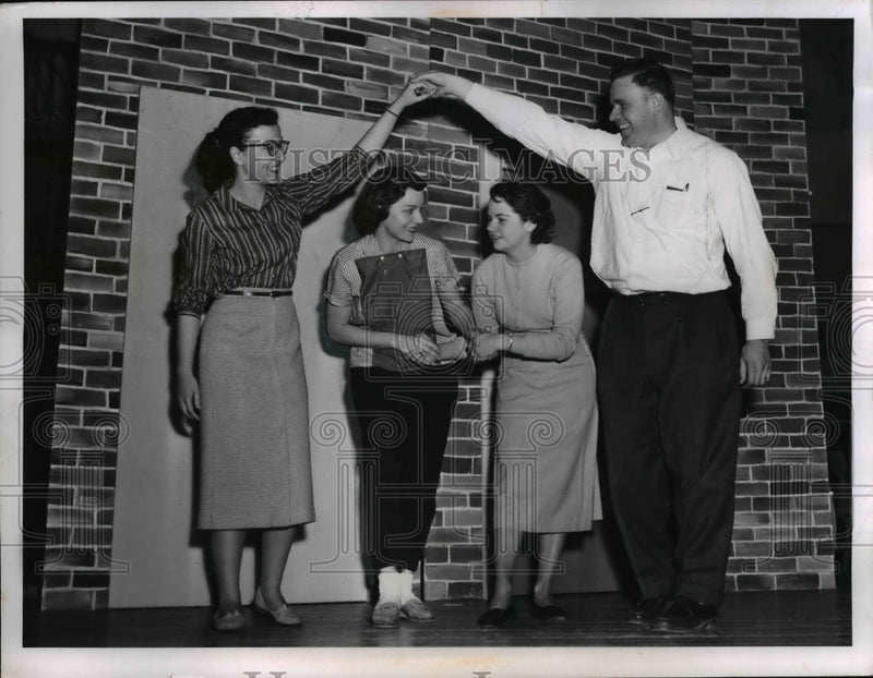 Load image into Gallery viewer, 1957 Press Photo Teachers Dancing at Parma High School - nee58482
