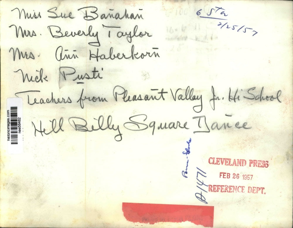 1957 Press Photo Teachers Dancing at Parma High School - nee58482