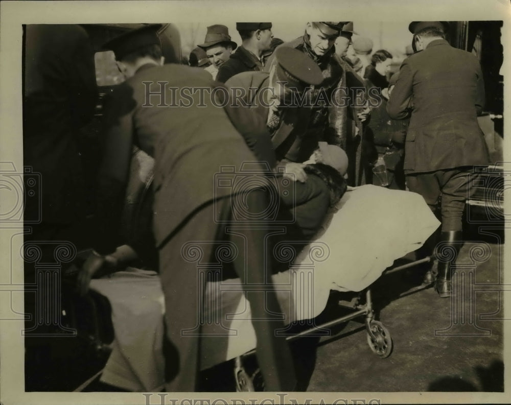 1935 Press Photo Site of railroad wreck
