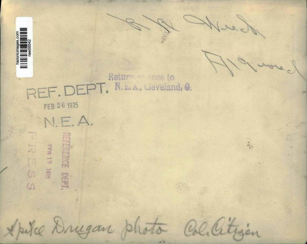 1935 Press Photo Site of railroad wreck