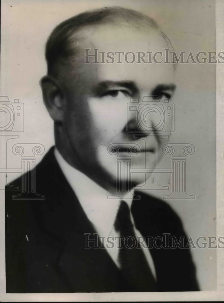 1934 Press Photo Col OW Hoop, Professor at University of Tulsa - nee58633