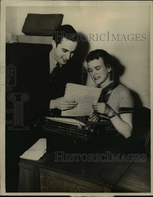 1936 Press Photo Anna Bradford, Russell Jeremiah Fiarbanks