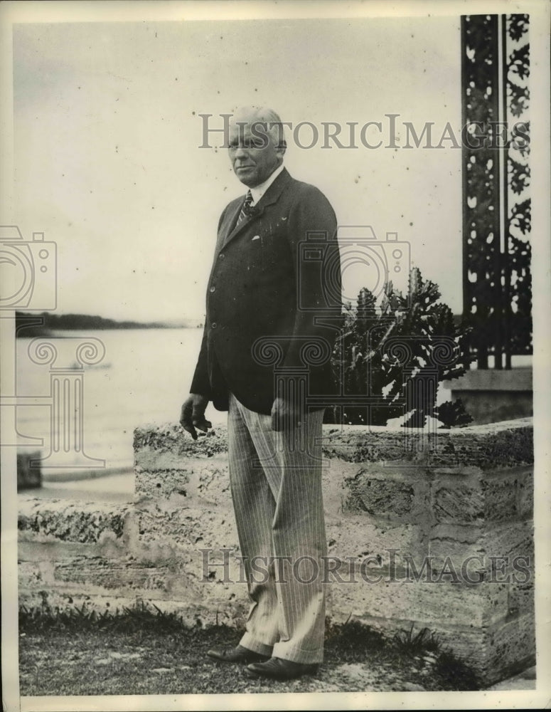 1934 Press Photo Mr Joseph Wayne Jr vacationing in Bermuda - nee59018
