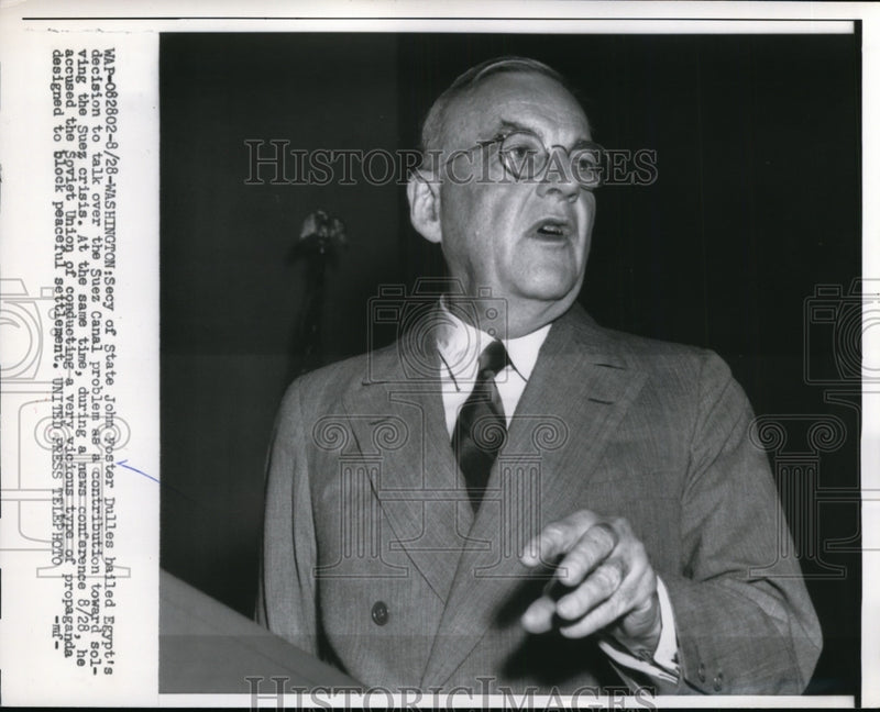 Load image into Gallery viewer, 1956 Press Photo Washngton DC Secretary of State John Foster Dulles. - nee59173

