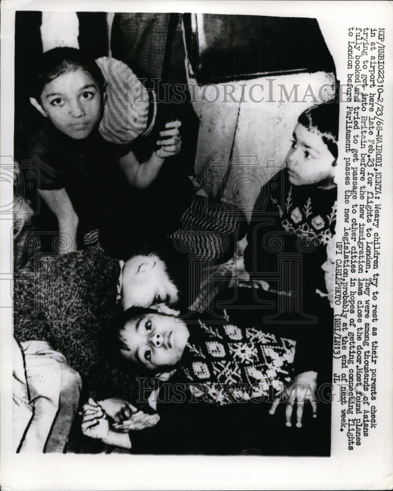 1968 Press Photo Nairobi Kenya-Thousands of Asians try to get flights to London
