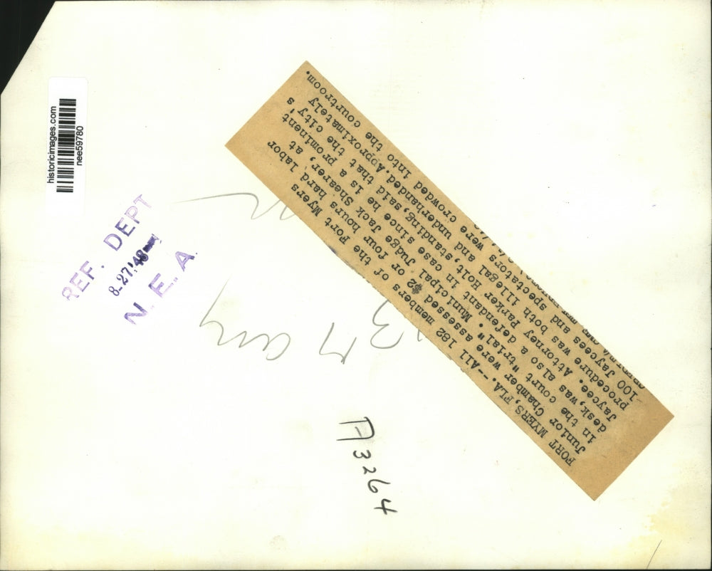 1948 Press Photo All 182 Members Of The Fort Myers Junior Chamber At "Trial"