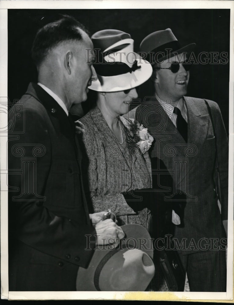 1939 Press Photo Crown Prince Olav, Princess Martha of Norway, Guy D. Edwards