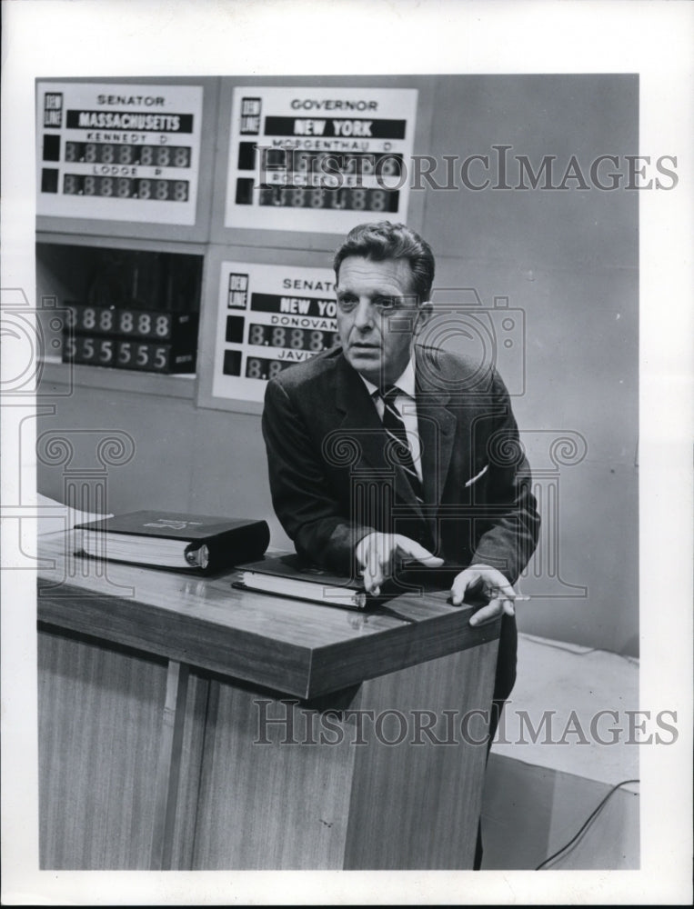 1962 Press Photo Newscaster Chet Huntley - nee60199