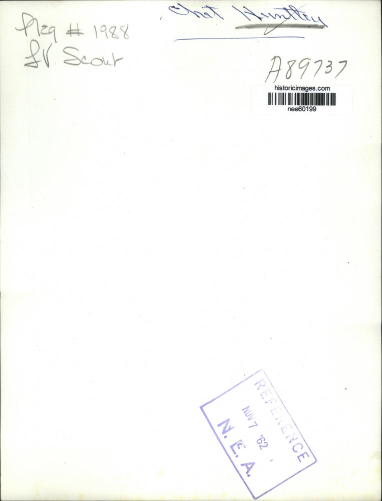 1962 Press Photo Newscaster Chet Huntley - nee60199