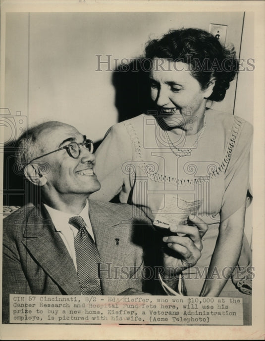 Press Photo Ed Kieffer Won $10,000 at Hospital Fund Fete Cincinnati - nee60380