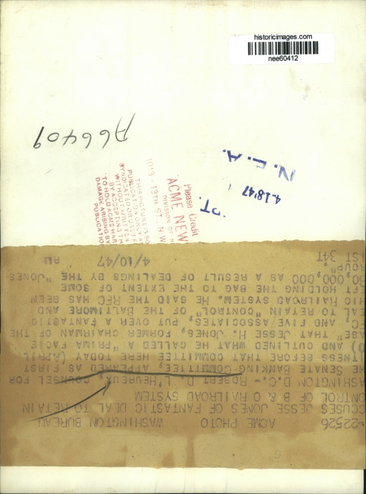 1947 Press Photo Robert D L'Heuruex Counsel Senate Banking Committee - nee60412