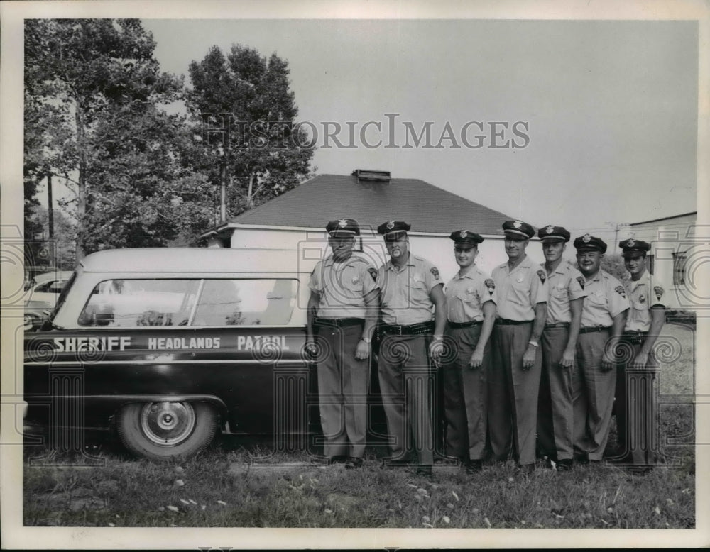 1959 Press Photo Mentor Headlands Sheriff Patrol Frank Nower, Elbert Foster - Historic Images