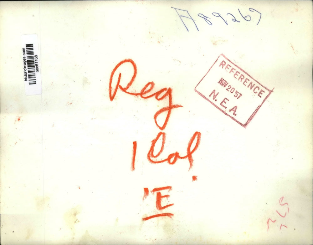 1957 Press Photo Defense Secretary Neil McElroy at Press Conference - nee61168