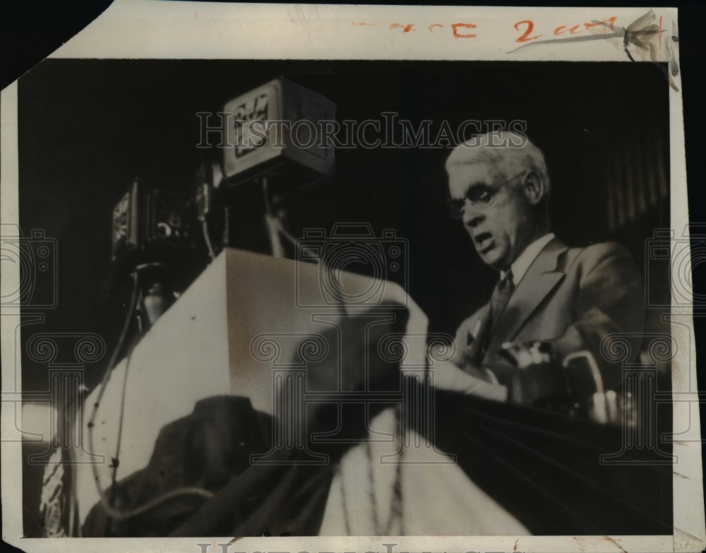 1932 Press Photo Joseph L Scott nominating Herbert Hoover at Convention.