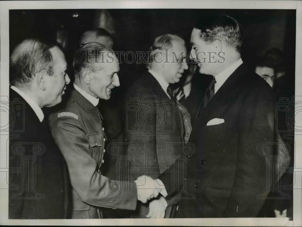 1940 Press Photo British Secretary Anthony Eden & General Lelong in London