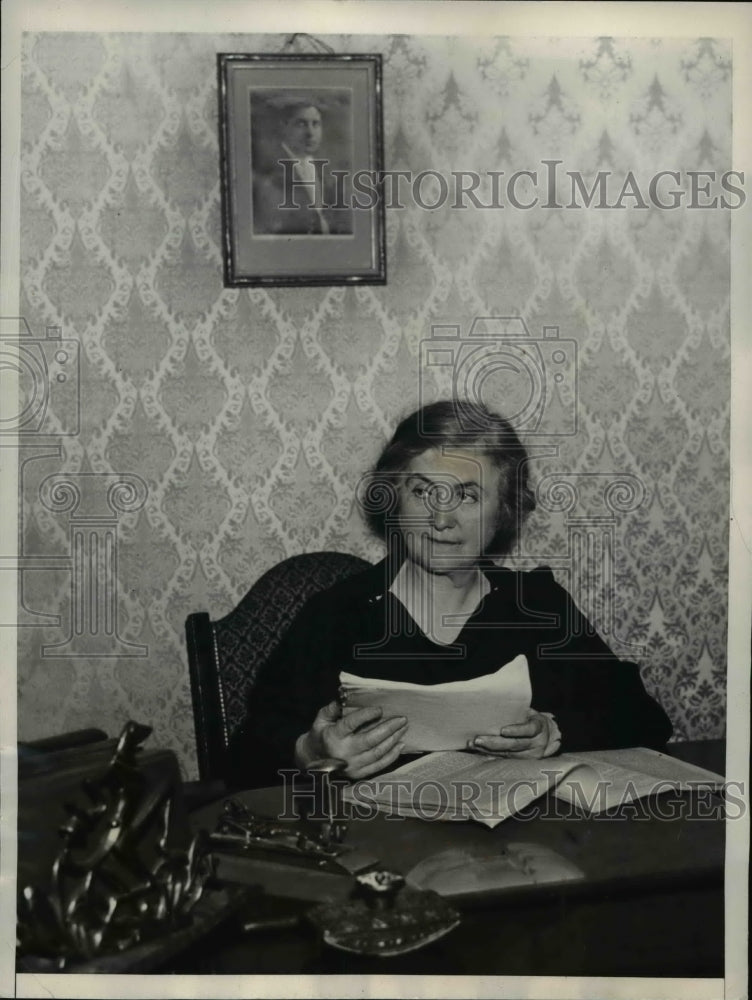 1936 Press Photo Mrs. Thomas D. Schall U.S. Senate Candidate - nee61506