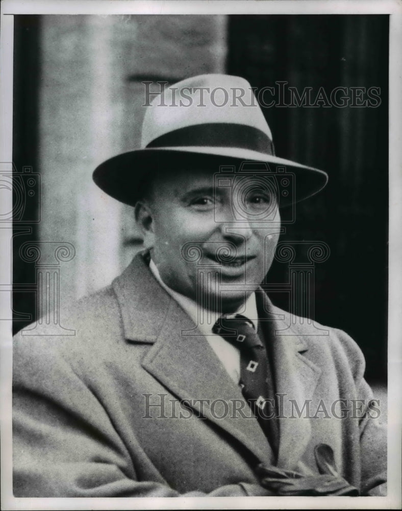 1954 Press Photo Former Interior Minister Mario Scelba Rome, Italy - nee61512