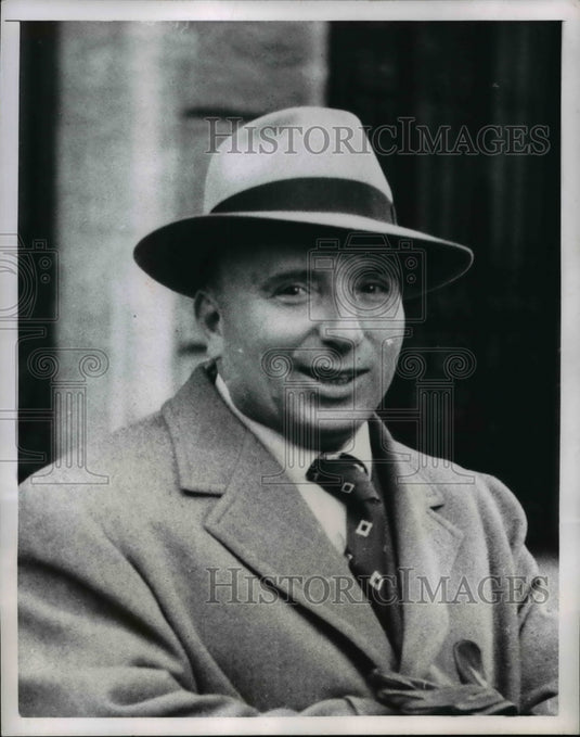 1954 Press Photo Former Interior Minister Mario Scelba Rome, Italy - nee61512