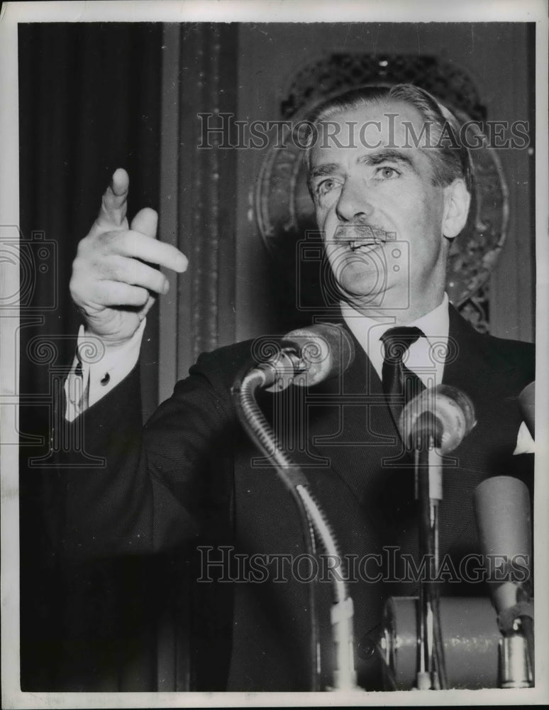 Load image into Gallery viewer, 1958 Press Photo Sir Anthony Eden of Great Britain - nee61579

