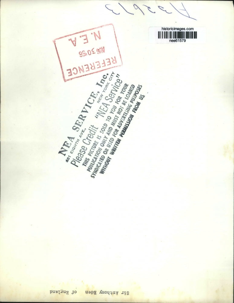 1958 Press Photo Sir Anthony Eden of Great Britain - nee61579