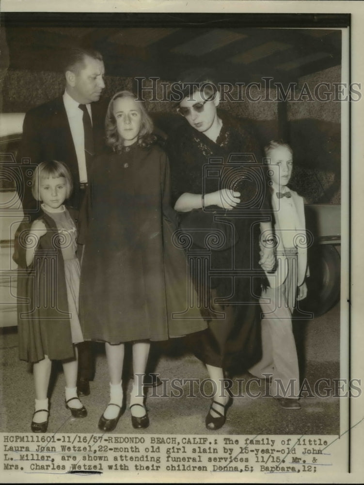 1957 Press Photo Redondo Beach Laura Jean Wetzel 22 month old slain. - nee61645