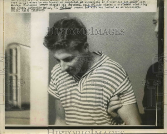1957 Press Photo Collins Suspected of Kidnapping Lee Crary - nee61822