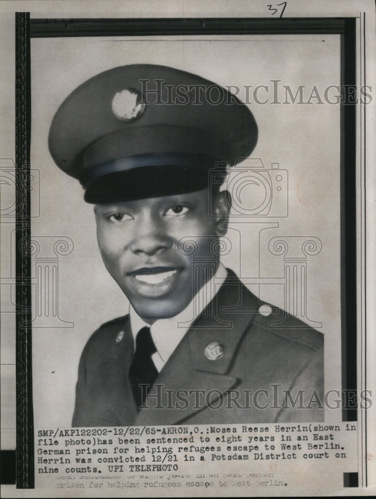 1965 Press Photo Moses Reese Herrin is sentenced to 8 years in a German prison.