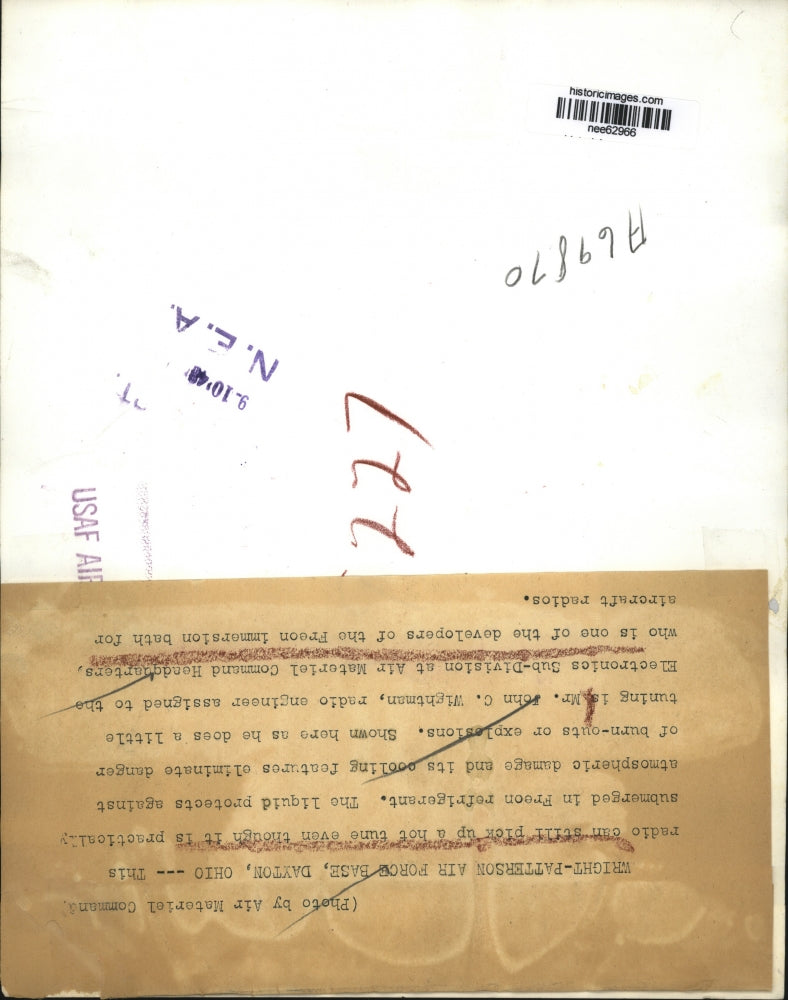 1948 Press Photo Electronics Sub-Division at Air Material Command Headquarters