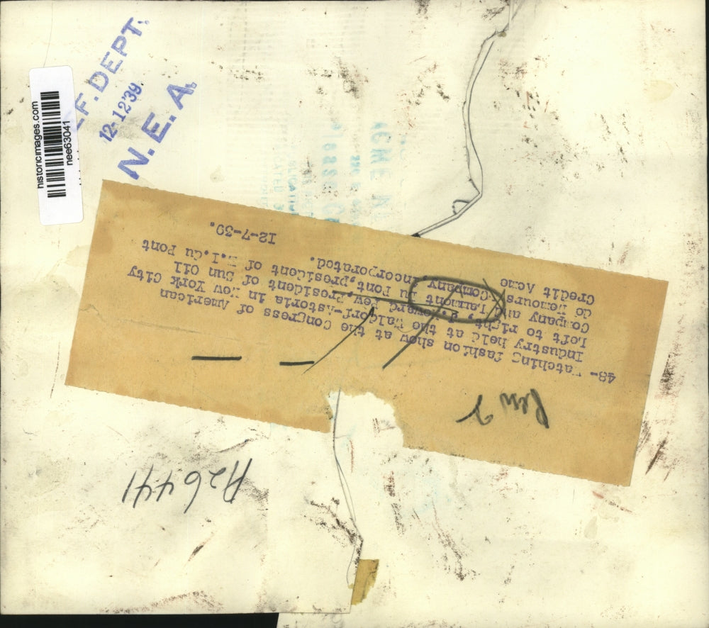 1930 Press Photo J H Pew Sun Oil Company L Du Pont Congress American Industry