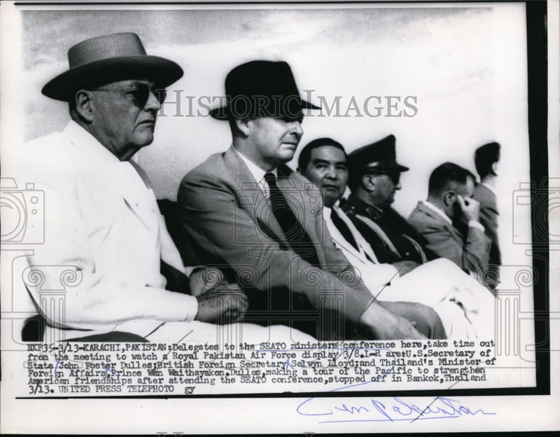 Load image into Gallery viewer, 1956 Press Photo Secretary of State John Foster Dulles at SEATO Conference
