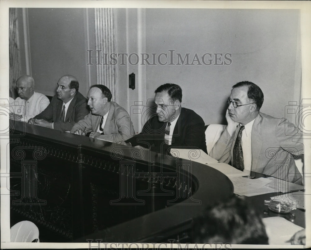 1935 Press Photo Senators, Ernest Gibson, Lynn E Frasier, Hugo Black Here.- Historic Images