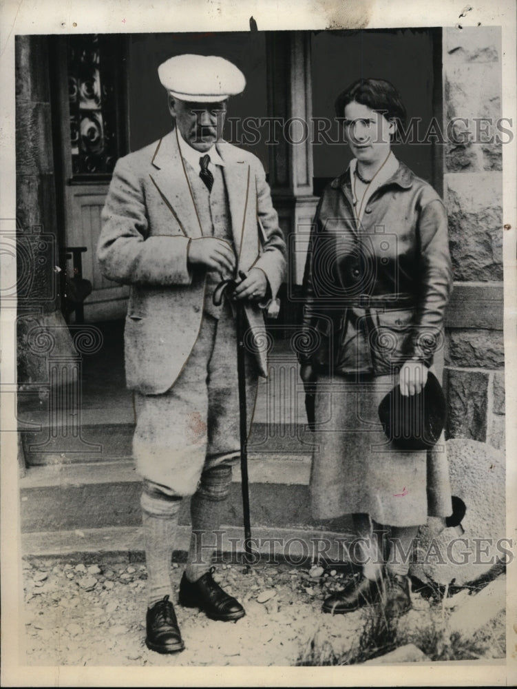 1931 Press Photo Scotland, Ramsay Macdonald, Prime Minister With Daughter