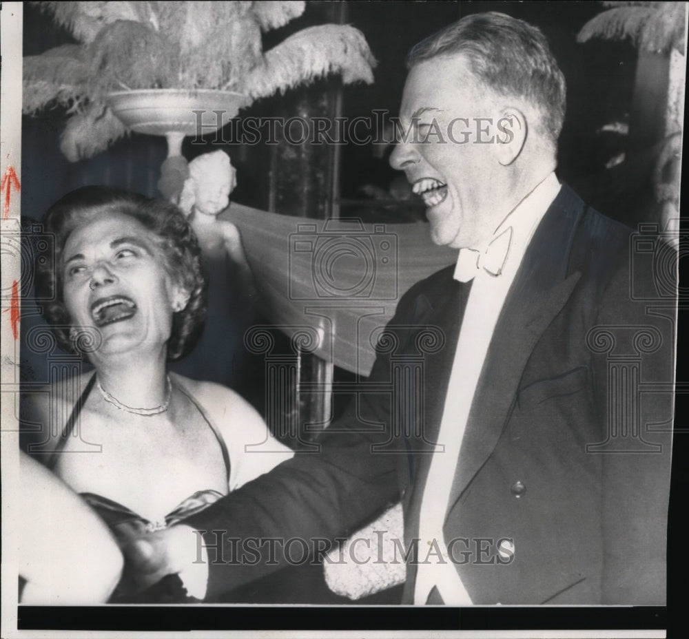 1957 Press Photo Secretary of Defense & Mrs Neil McElroy at Party in Cincinnati