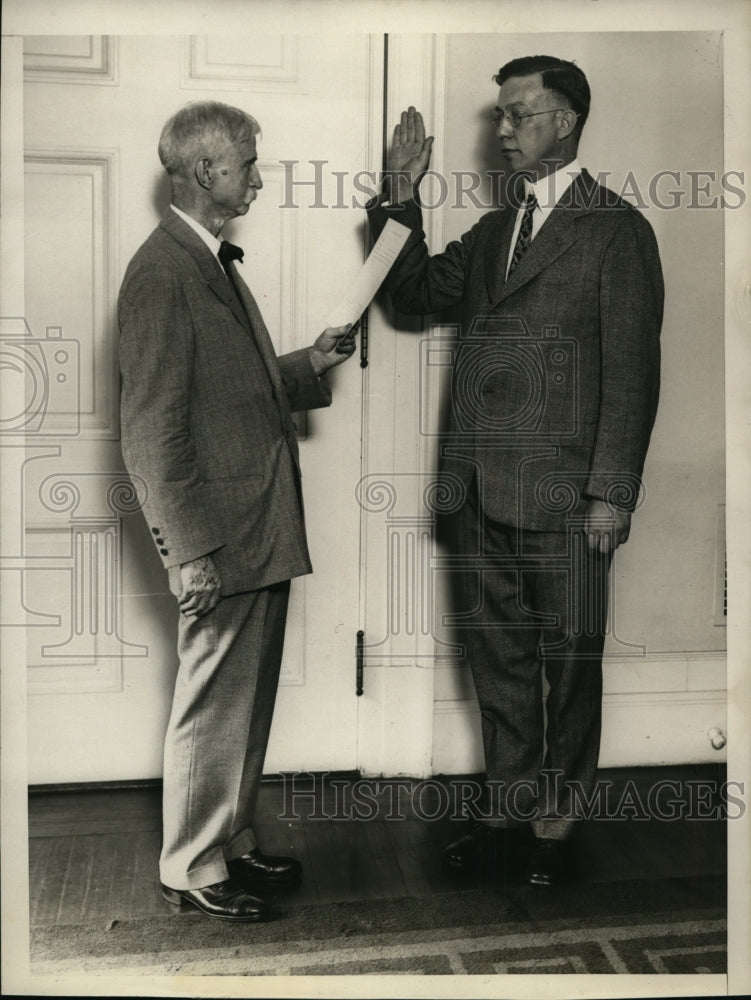 Load image into Gallery viewer, 1929 Press Photo Walter H Newton Assistant Secretary to President and N Webster
