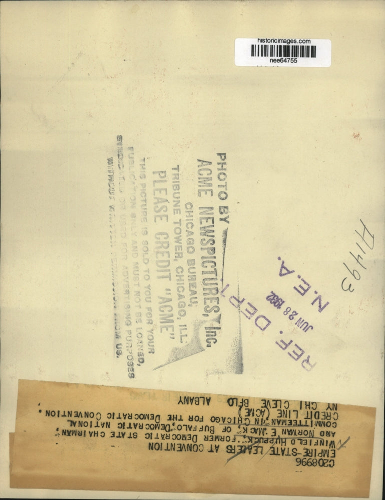 1932 Press Photo Winfield Huppuck Former Democratic State Chairman & Norton Mack