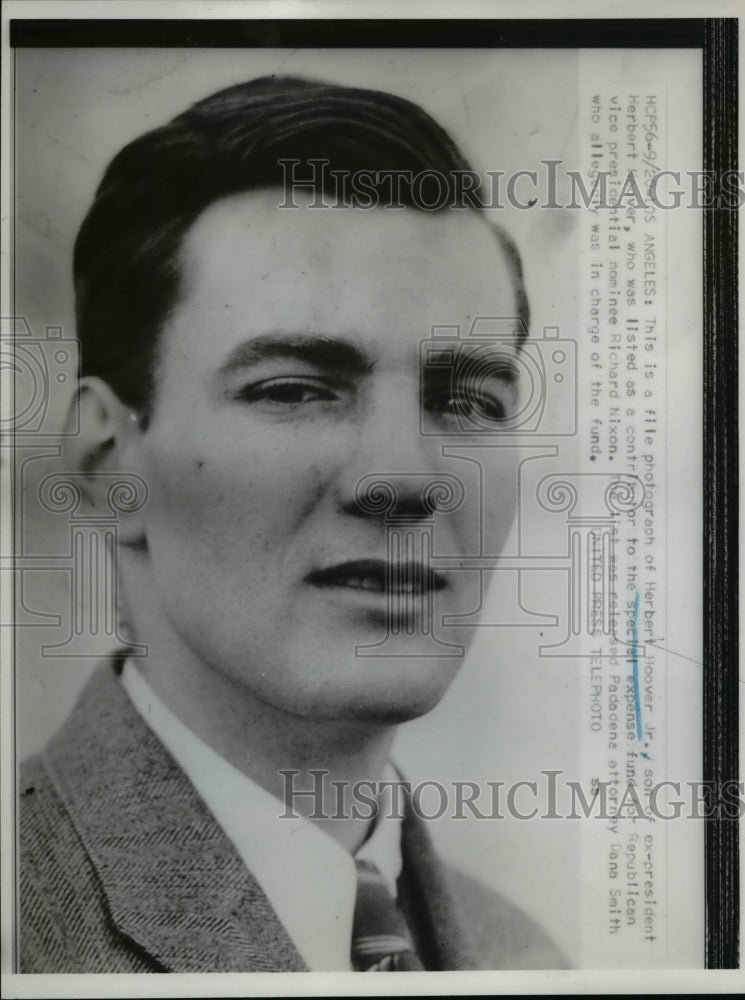 1952 Press Photo Herbert Hoover Jr., Son of President - nee65043