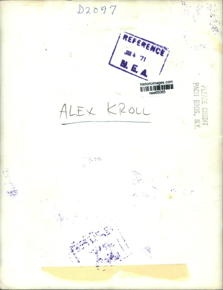1971 Press Photo Alex Kroll - nee65085