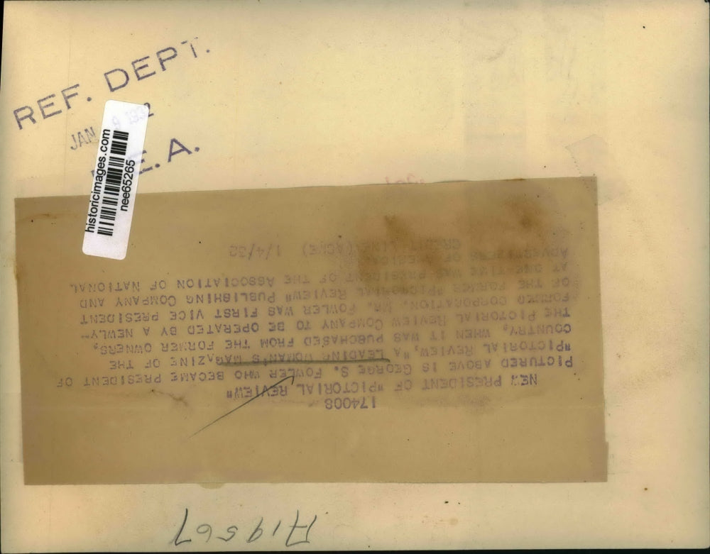 1932 Press Photo George S. Fowler President of Pictorial Review - nee65265