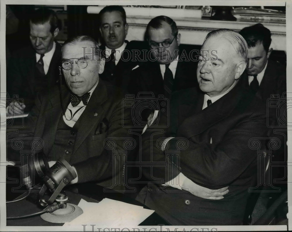 1940 Press Photo Washington DC Former President Hoover. - nee65523