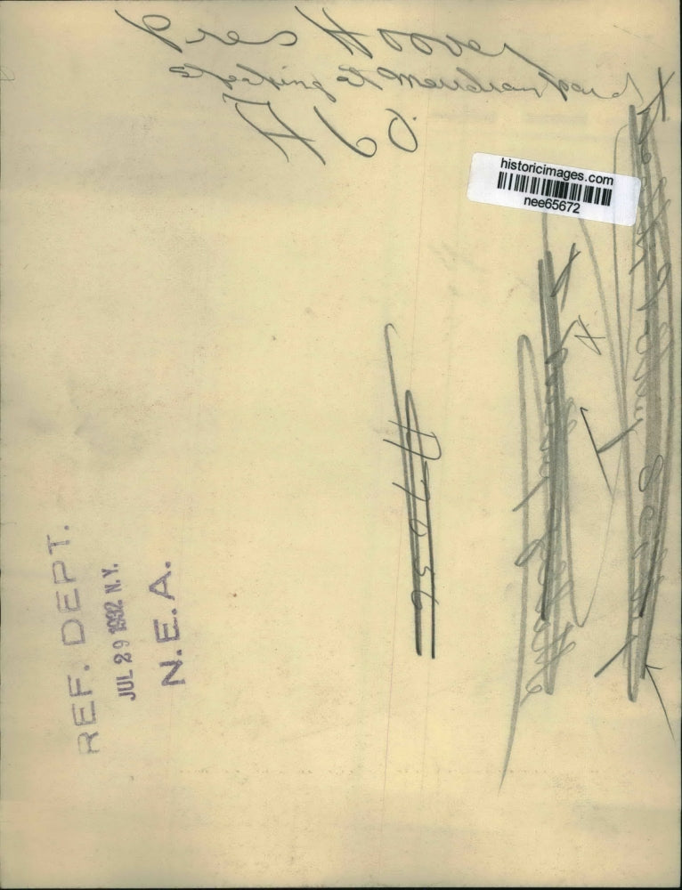 1932 Press Photo President Herbert Hoover Making Speech - nee65672