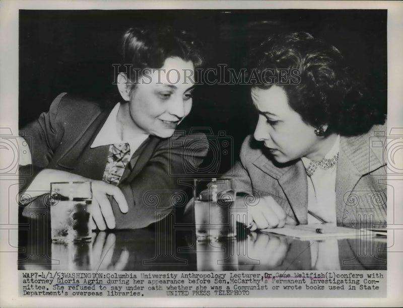 Load image into Gallery viewer, 1953 Press Photo Columbia University Anthropology lecturer Dr. Gene Weltfish
