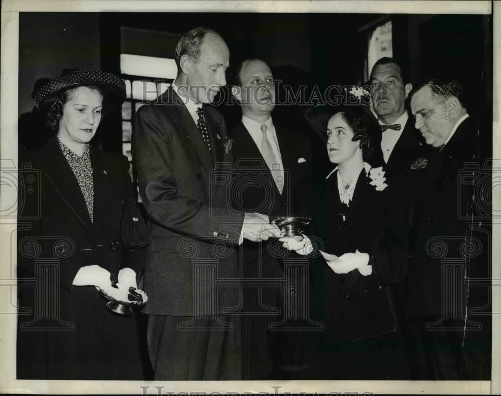 1941 Press Photo Lord Halifax, Mrs. Genevieve Socha, Newbold Morris, Mrs. Easter