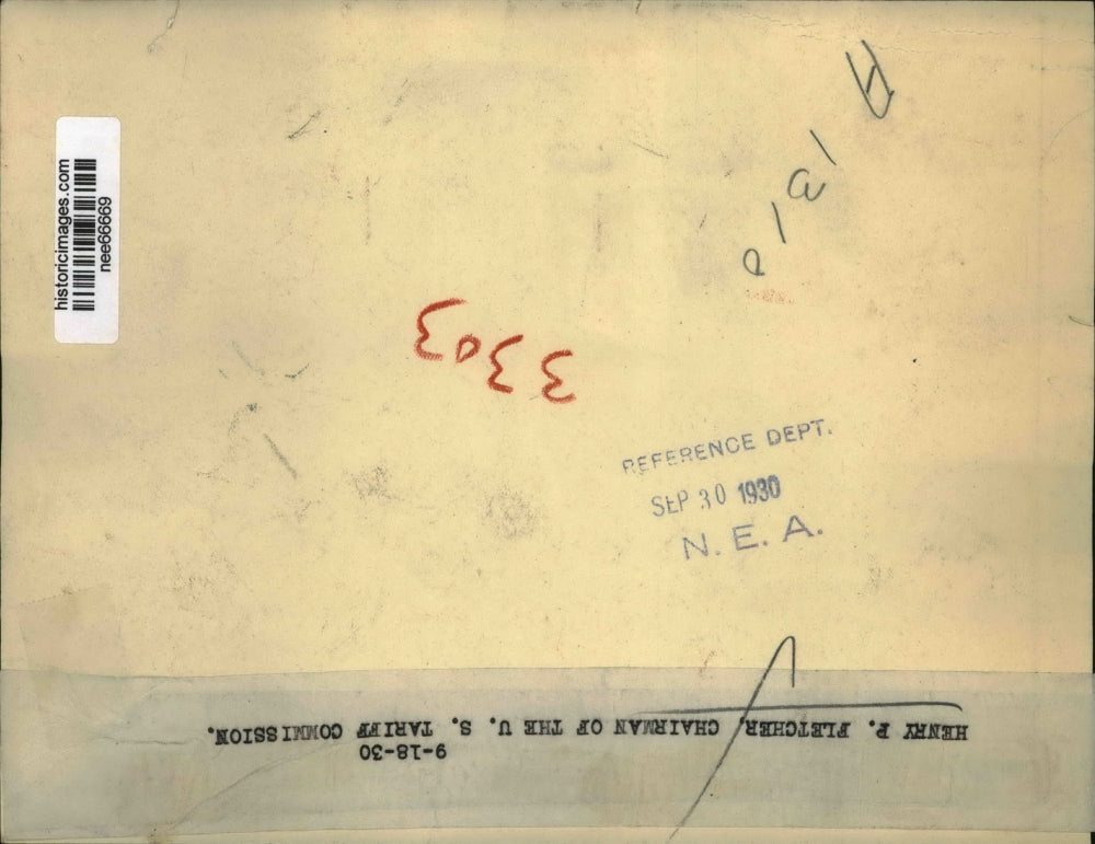 1930 Press Photo Henry P. Fletcher Chairman U.S. Tariff Commission - nee66669