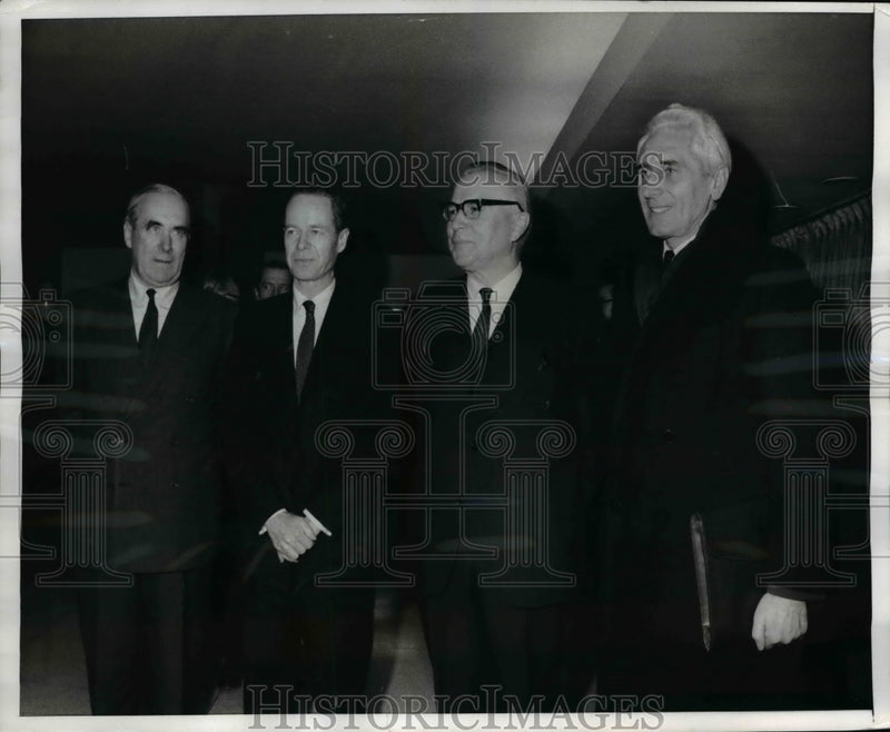 Load image into Gallery viewer, 1959 Press Photo Lord Caradon, Charles W. Yost, Jacob Malik, Armand Berard
