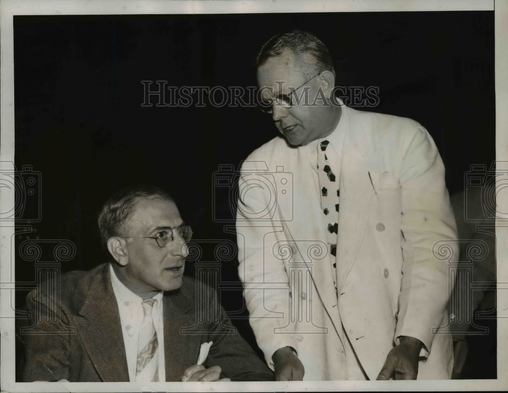 1938 Press Photo New York Leader Henry Frank, Representative Harold Mosier
