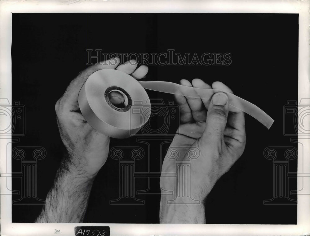1954 Press Photo Scotch Brand pressure-sensitive tape. - nee67517