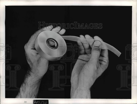 1954 Press Photo Scotch Brand pressure-sensitive tape. - nee67517