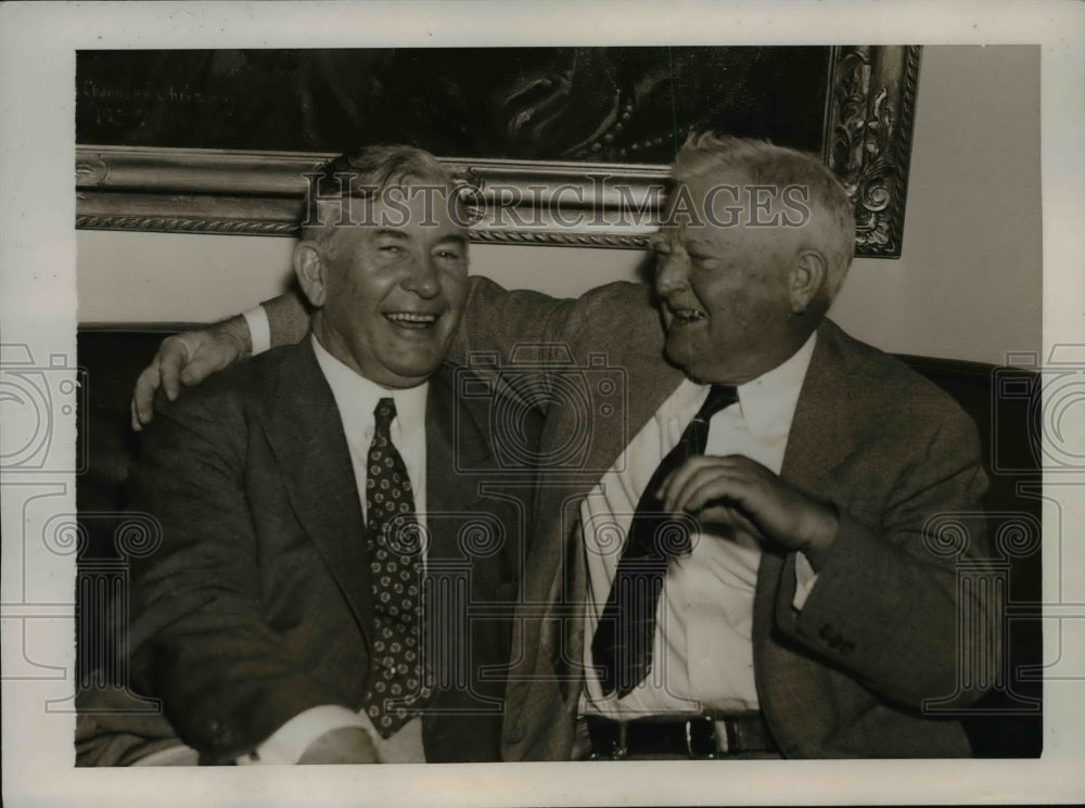 1937 Press Photo John Nance Garner Vice President & Senator Allen Barkley