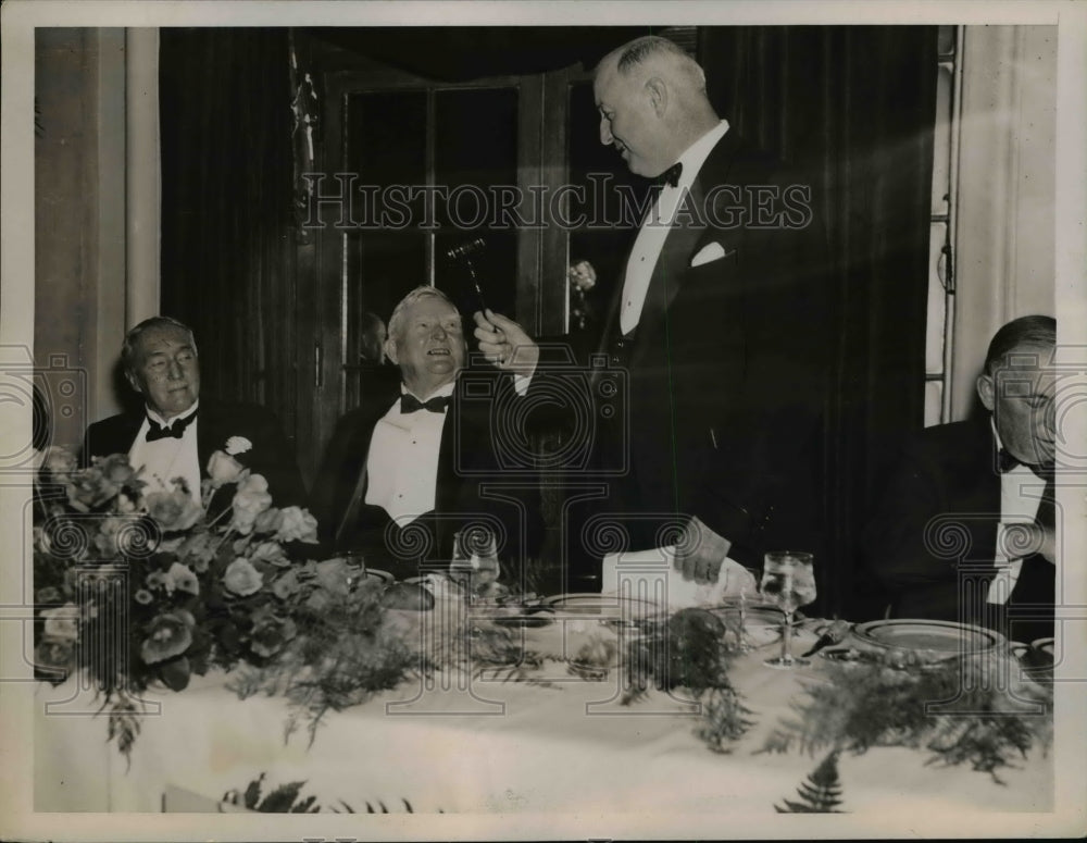 1936 Press Photo Gerard, Garner & Farley at Dinner Party - nee67660